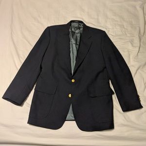 Stafford Men's Navy Blue Blazer w/ Gold Buttons 43